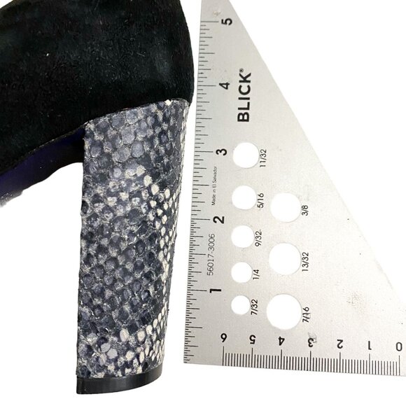 Elie Tahari Evon pumps with snake block heel, Size 38.5 EU - Picture 9 of 9